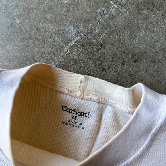 VINTAGE Y2K CARHARTT WAFFLE KNIT LONG SLEEVE THERMAL WARM FALL WINTER MEN MEDIUM - Picture 4 of 6